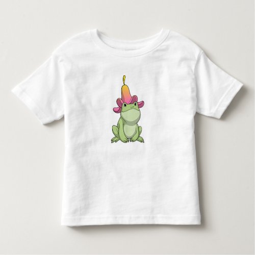 Frog with Plumeria Toddler T_shirt