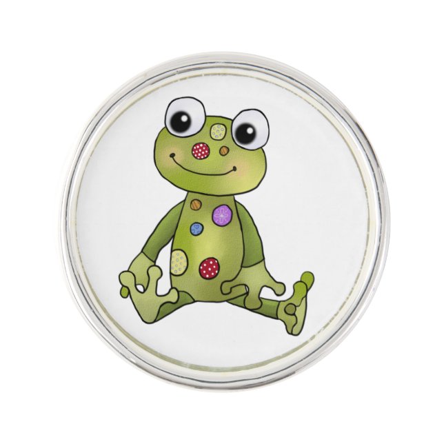 Frog with points lapel pin (Front)