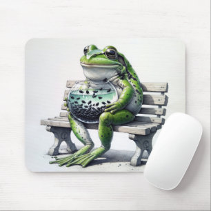 Frog With Polywogs In Fishbowl Mouse Pad