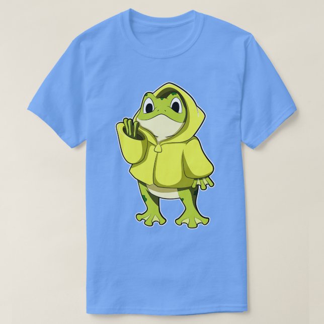 Frog with Raincoat T-Shirt (Design Front)