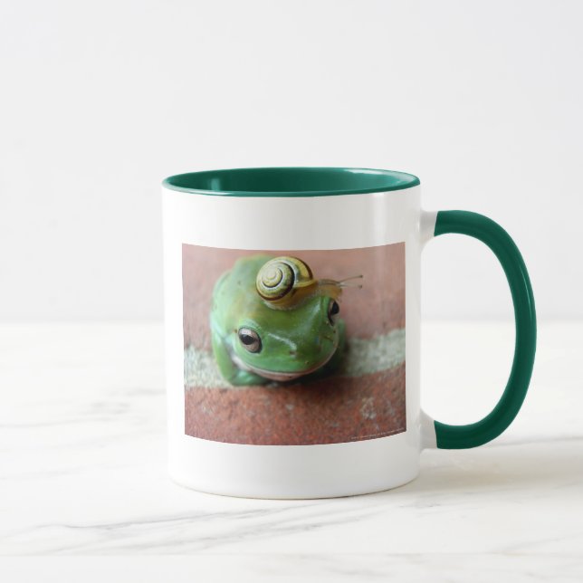 Frog with snail hat mug (Right)
