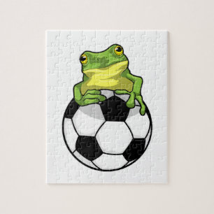 Frog with Soccer ball Jigsaw Puzzle