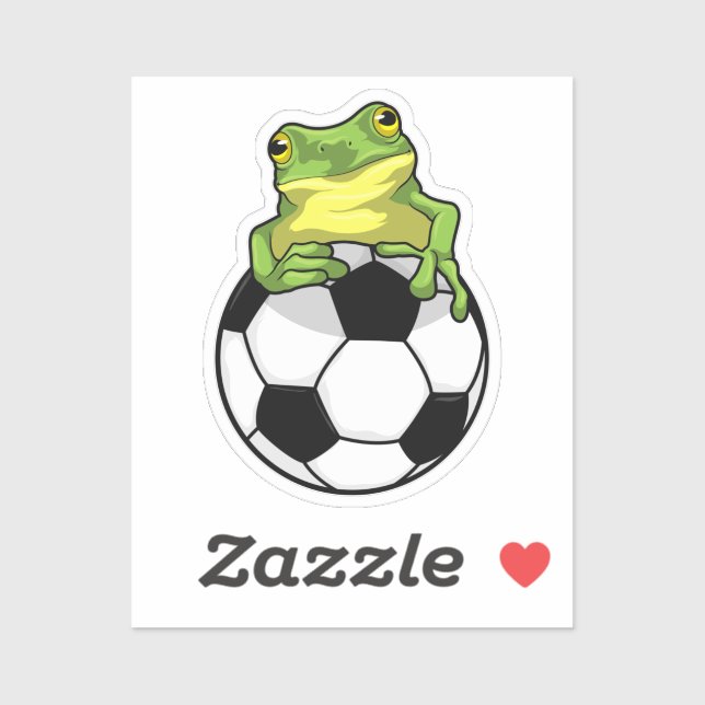 Frog with Soccer ball Sticker (Sheet)