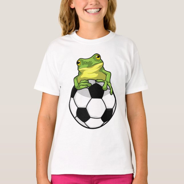 Frog with Soccer ball T-Shirt (Front)