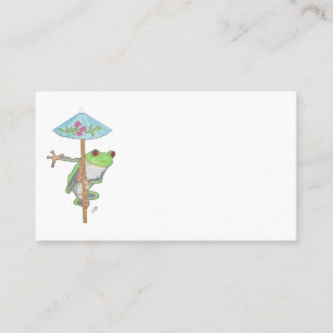 FROG WITH SUN UMBRELLA BUSINESS CARD
