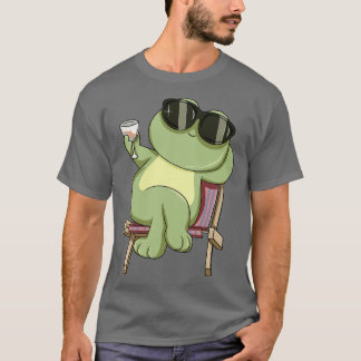 Frog with Sunglasses and Drink T-Shirt