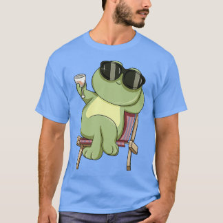 Frog with Sunglasses and Drink T-Shirt