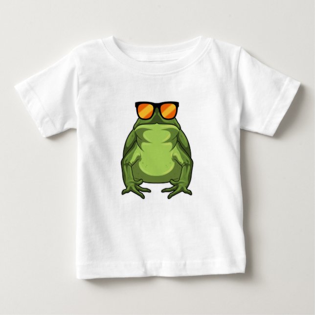 Frog with Sunglasses Baby T-Shirt (Front)