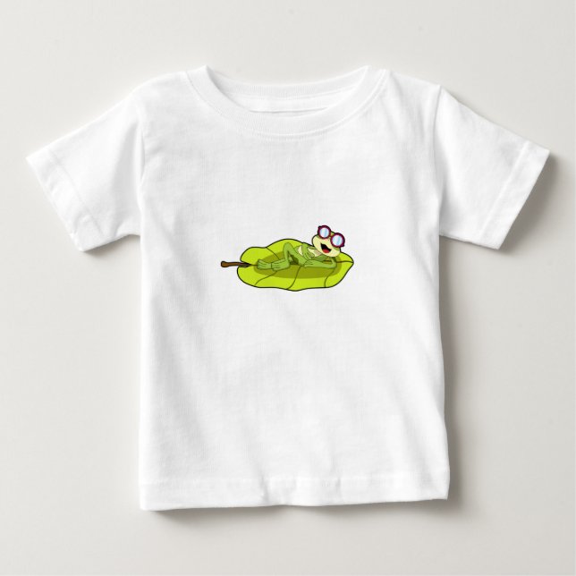 Frog with Sunglasses Baby T-Shirt (Front)