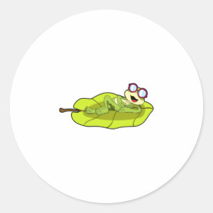Frog with Sunglasses Classic Round Sticker