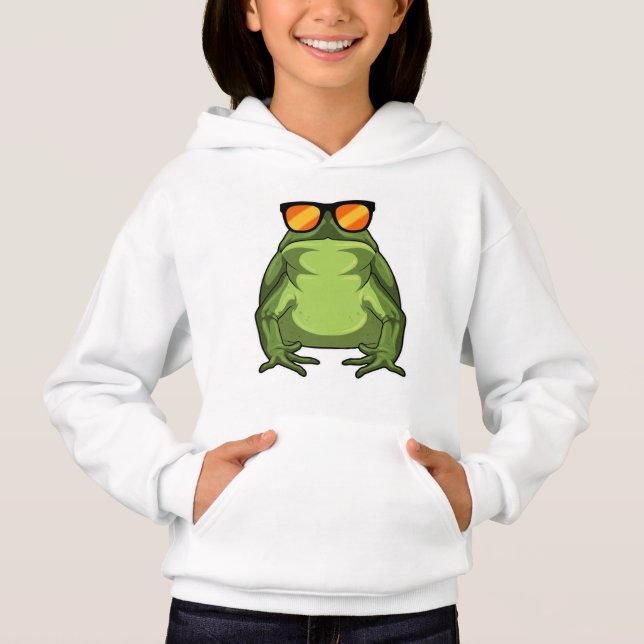 Frog with Sunglasses Hoodie (Front)