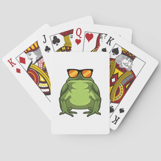 Frog with Sunglasses Poker Cards (Back)