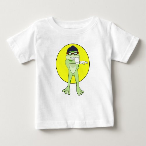 Frog with Swimming goggles Baby T_Shirt