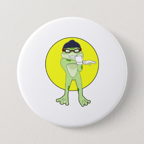 Frog with Swimming goggles Button