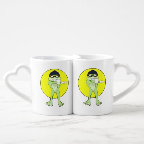 Frog with Swimming goggles Coffee Mug Set