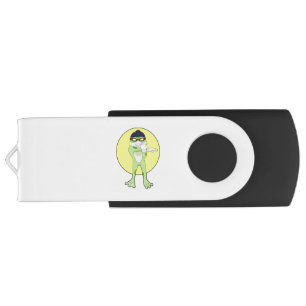Frog with Swimming goggles Flash Drive