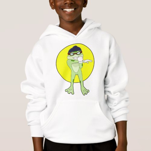 Frog with Swimming goggles Hoodie
