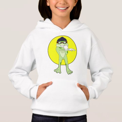 Frog with Swimming goggles Hoodie