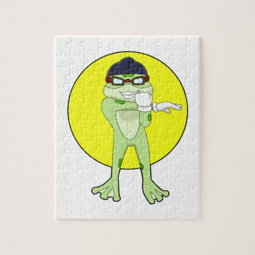 Frog with Swimming goggles Jigsaw Puzzle