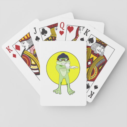 Frog with Swimming goggles Playing Cards
