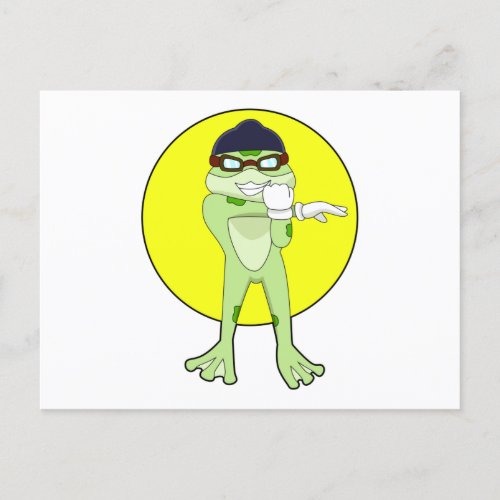 Frog with Swimming goggles Postcard