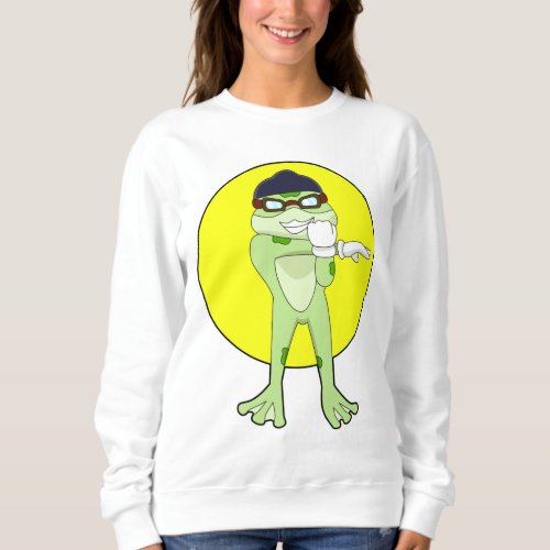 Frog with Swimming goggles Sweatshirt