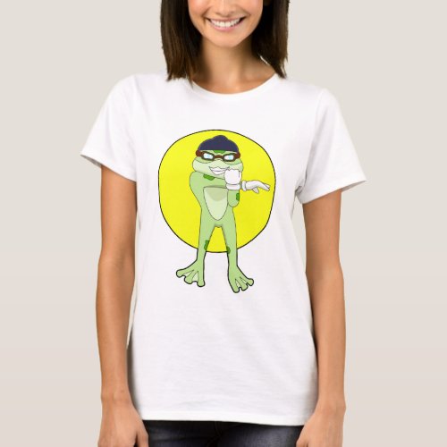 Frog with Swimming goggles T_Shirt