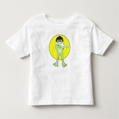 Frog with Swimming goggles Toddler T_shirt