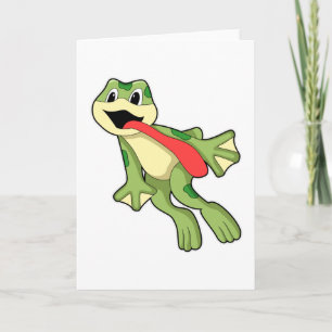 Frog with Tongue out Card