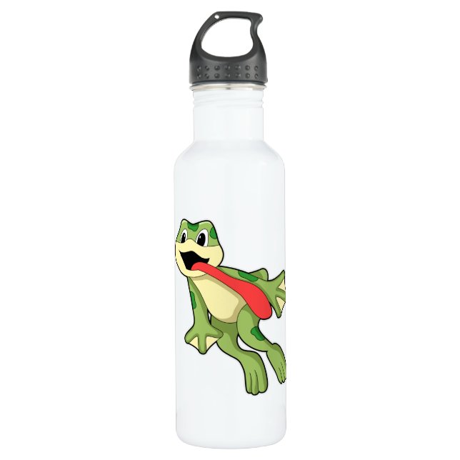 Frog with Tongue out Stainless Steel Water Bottle (Front)