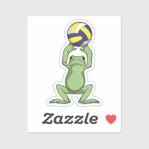 Frog with Volleyball Sticker