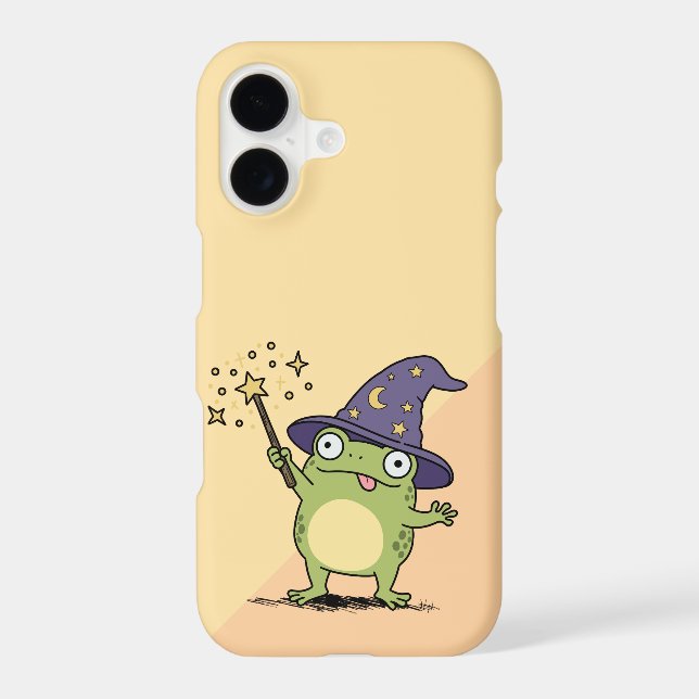 Frog Wizard Casting Spells iPhone Case (Back)