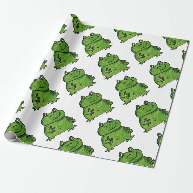 Frog Wrapping Paper (Unrolled)