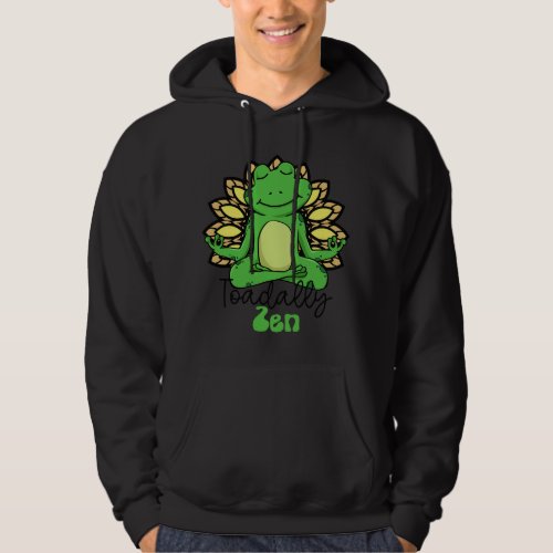 Frog Yoga Lover Zen Frog Love Funny Yoga Frog Toad Hoodie