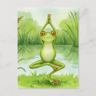Frog Yoga Postcard