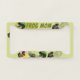 Frogcore and Mushrooms Lover Aesthetic License Plate Frame