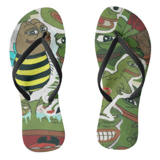 Froge Collage Flip Flops