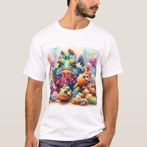Frogfish Interaction AREF2010 _ Watercolor T_Shirt