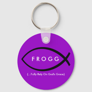 FROGG (Fully Rely On God's Grace) Keychain