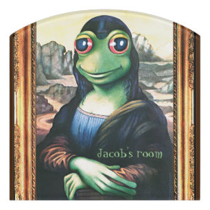 Frogga Lisa kid's custom name door sign