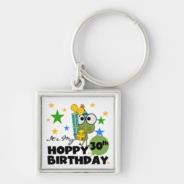 Froggie Hoppy 30th Birthday Keychain (Front)