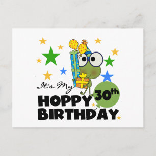 Froggie Hoppy 30th Birthday Postcard