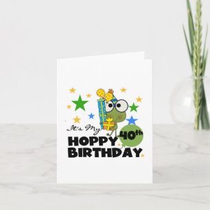 Froggie Hoppy 40th Birthday Card