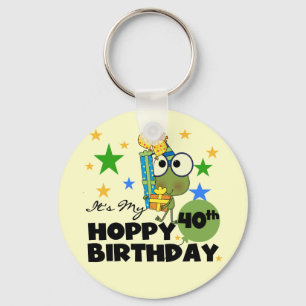 Froggie Hoppy 40th Birthday Keychain