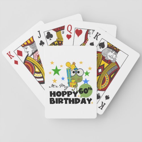 Froggie Hoppy 60th Birthday Poker Cards