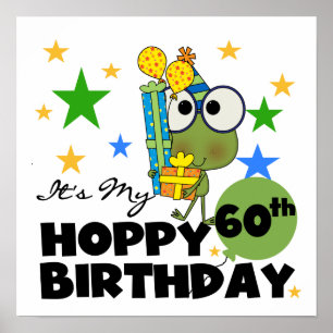 Froggie Hoppy 60th Birthday Poster