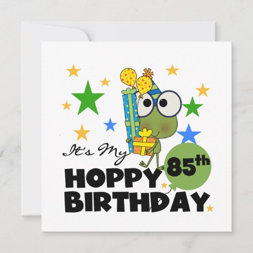 Froggie Hoppy 85th Birthday Card