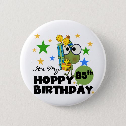 Froggie Hoppy 85th Birthday Pinback Button