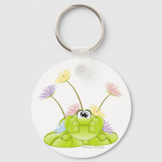Froggie n Lilies Keychain