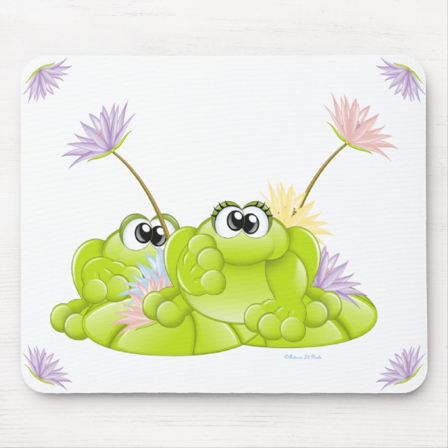 Froggie n Lilies Mouse Pad (Front)